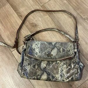 Kate Spade Cobble Hill Little Minka in Metallic Snakeskin Shoulder Bag Crossbody